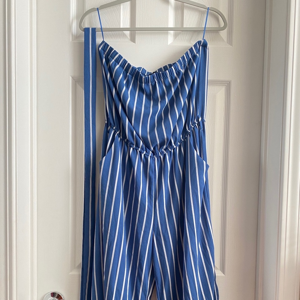F21 Striped Jumpsuit